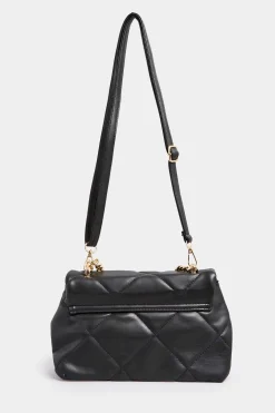 M&Co Yours Yours Black Quilted Chain Handle Bag>Women Bags
