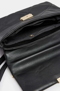 M&Co Yours Yours Black Quilted Chain Handle Bag><noscript><img width=