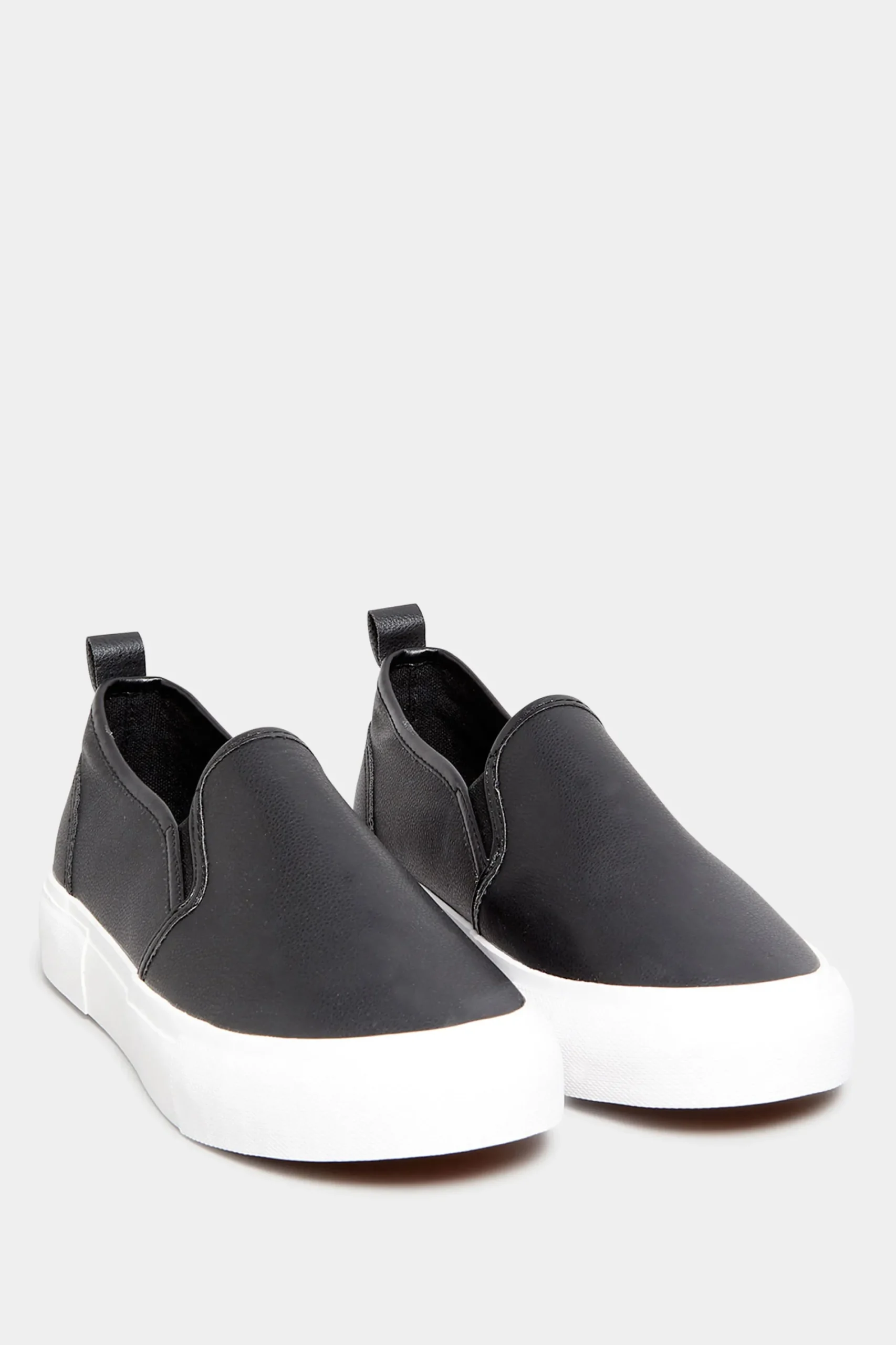 M&Co Yours Yours Black Slip-On Trainers In Wide E Fit>Women Flat Shoes