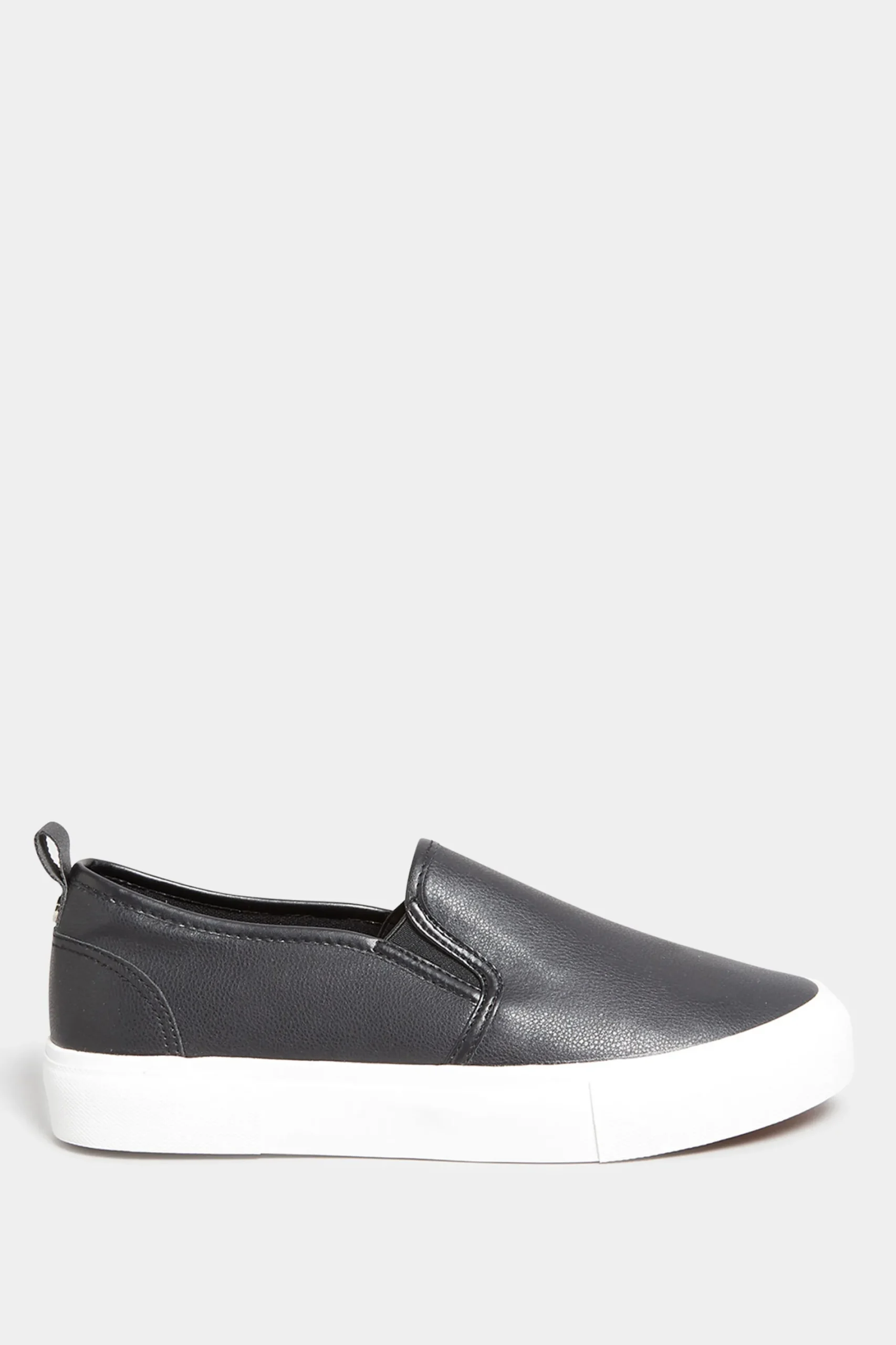 M&Co Yours Yours Black Slip-On Trainers In Wide E Fit>Women Flat Shoes