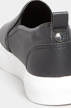M&Co Yours Yours Black Slip-On Trainers In Wide E Fit><noscript><img width=