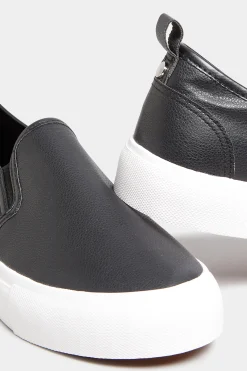 M&Co Yours Yours Black Slip-On Trainers In Wide E Fit><noscript><img width=