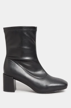 M&Co Yours Yours Black Square Toe Heeled Boots In Wide E Fit & Extra Wide Eee Fit><noscript><img width=