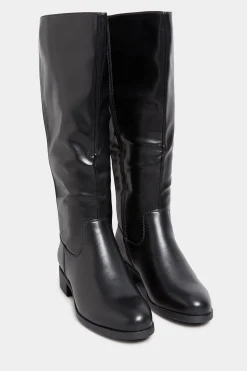 M&Co Yours Yours Black Stretch Knee High Boots In Wide E Fit & Extra Wide Eee Fit>Women Boots