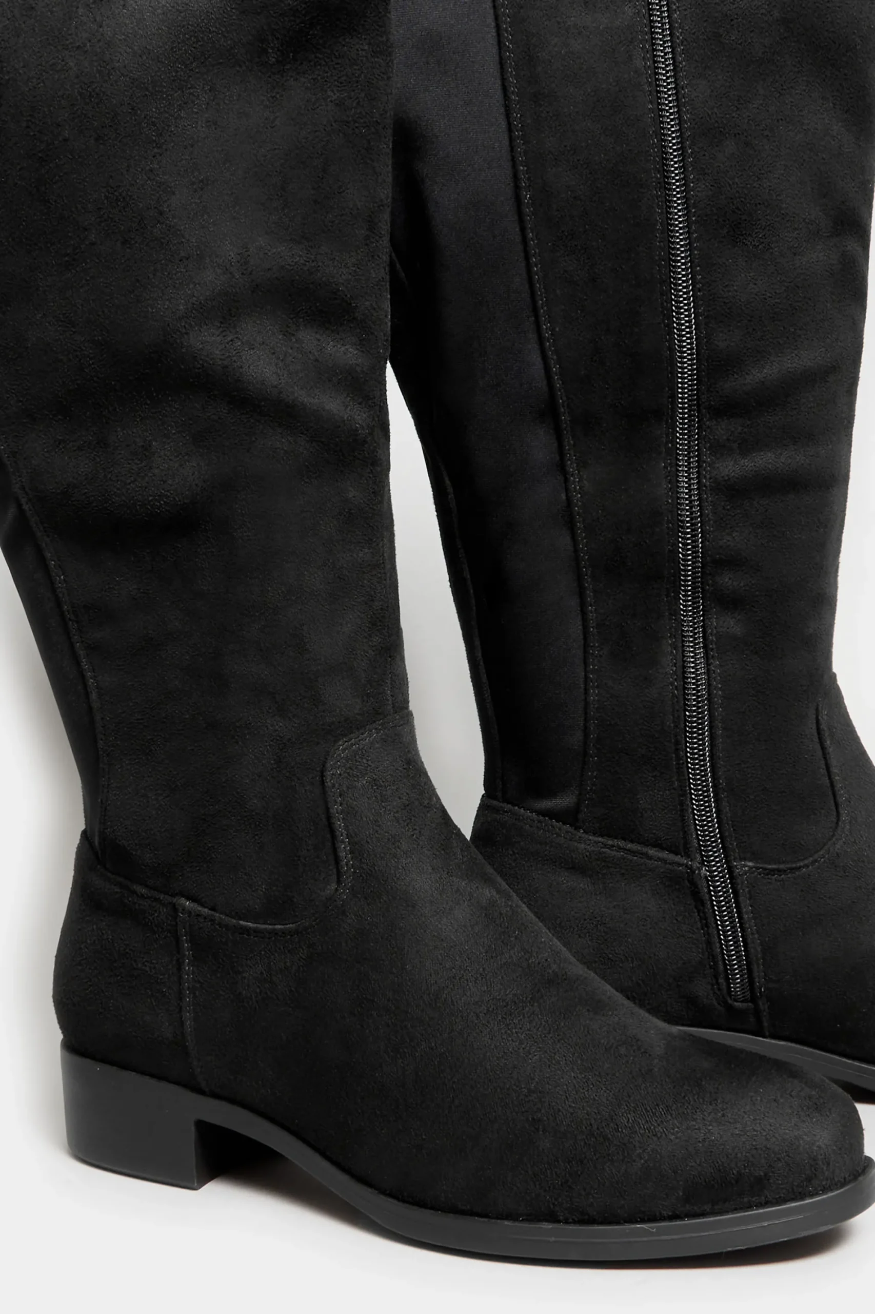 M&Co Yours Yours Black Stretch Knee High Boots In Wide E Fit & Extra Wide Eee Fit>Women Flat Shoes