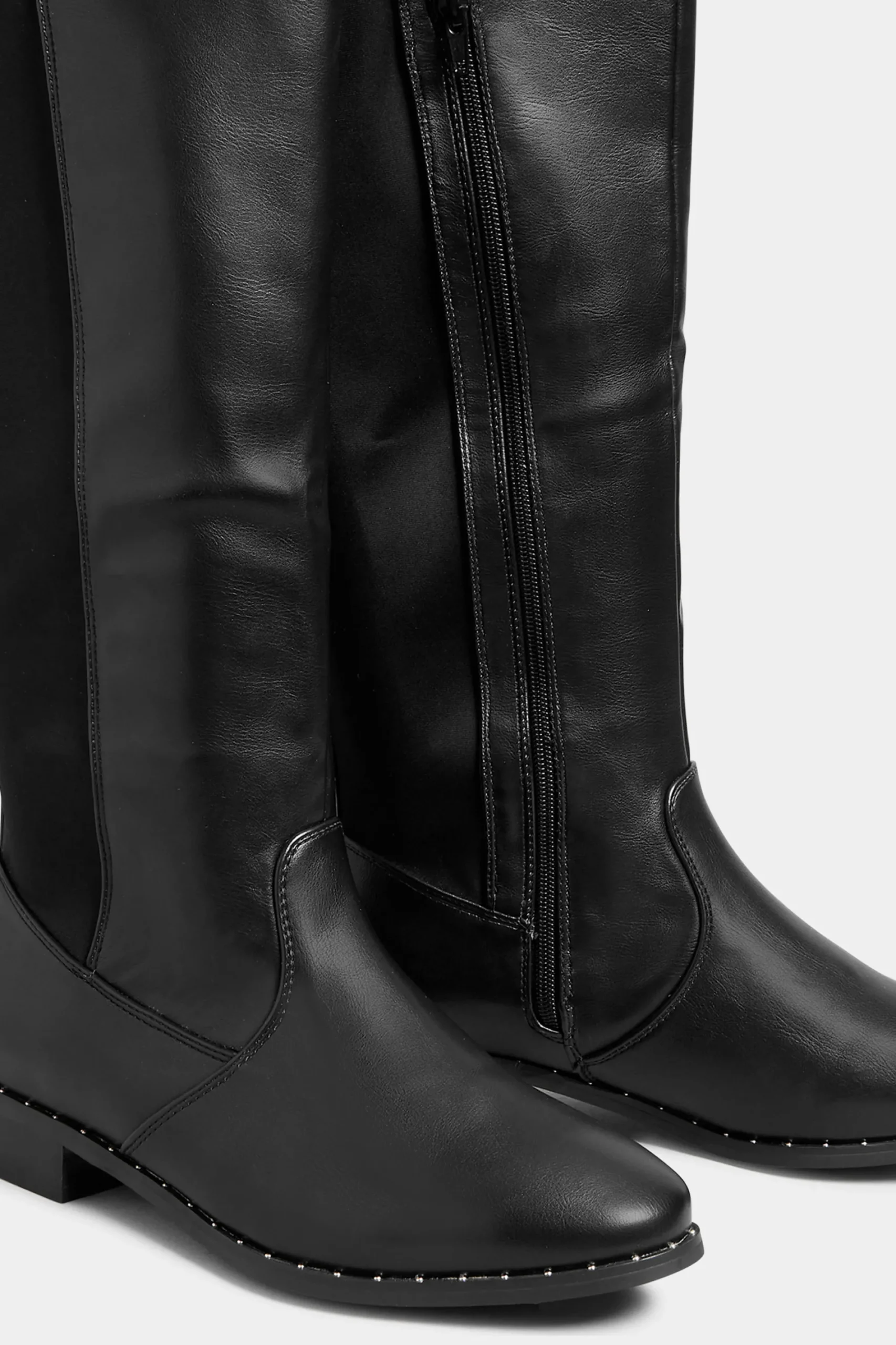 M&Co Yours Yours Black Studded Knee High Boots In Wide E Fit & Extra Wide Eee Fit>Women Boots