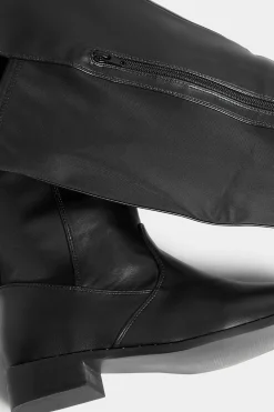 M&Co Yours Yours Black Studded Knee High Boots In Wide E Fit & Extra Wide Eee Fit><noscript><img width=