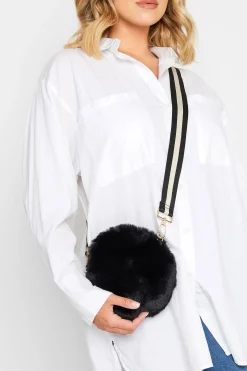 M&Co Yours Yours Black Tape Strap Circle Bag>Women Bags