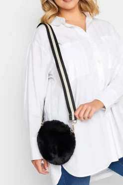 M&Co Yours Yours Black Tape Strap Circle Bag>Women Bags