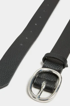 M&Co Yours Yours Black Textured Oval Buckle Belt><noscript><img width=