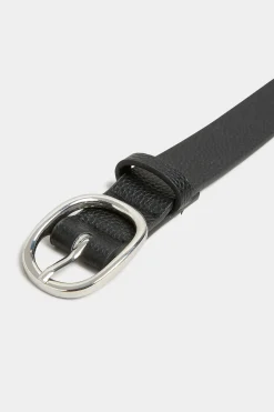 M&Co Yours Yours Black Textured Oval Buckle Belt><noscript><img width=