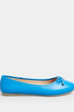 M&Co Yours Yours Blue Ballerina Pumps In Wide E Fit & Extra Wide Eee Fit><noscript><img width=
