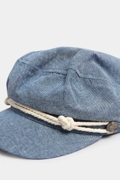 M&Co Yours Yours Blue Denim Rope Baker Boy Hat><noscript><img width=