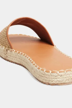 M&Co Yours Yours Brown Espadrille Mules In Wide E Fit><noscript><img width=