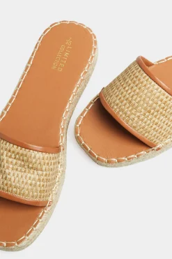 M&Co Yours Yours Brown Espadrille Mules In Wide E Fit><noscript><img width=
