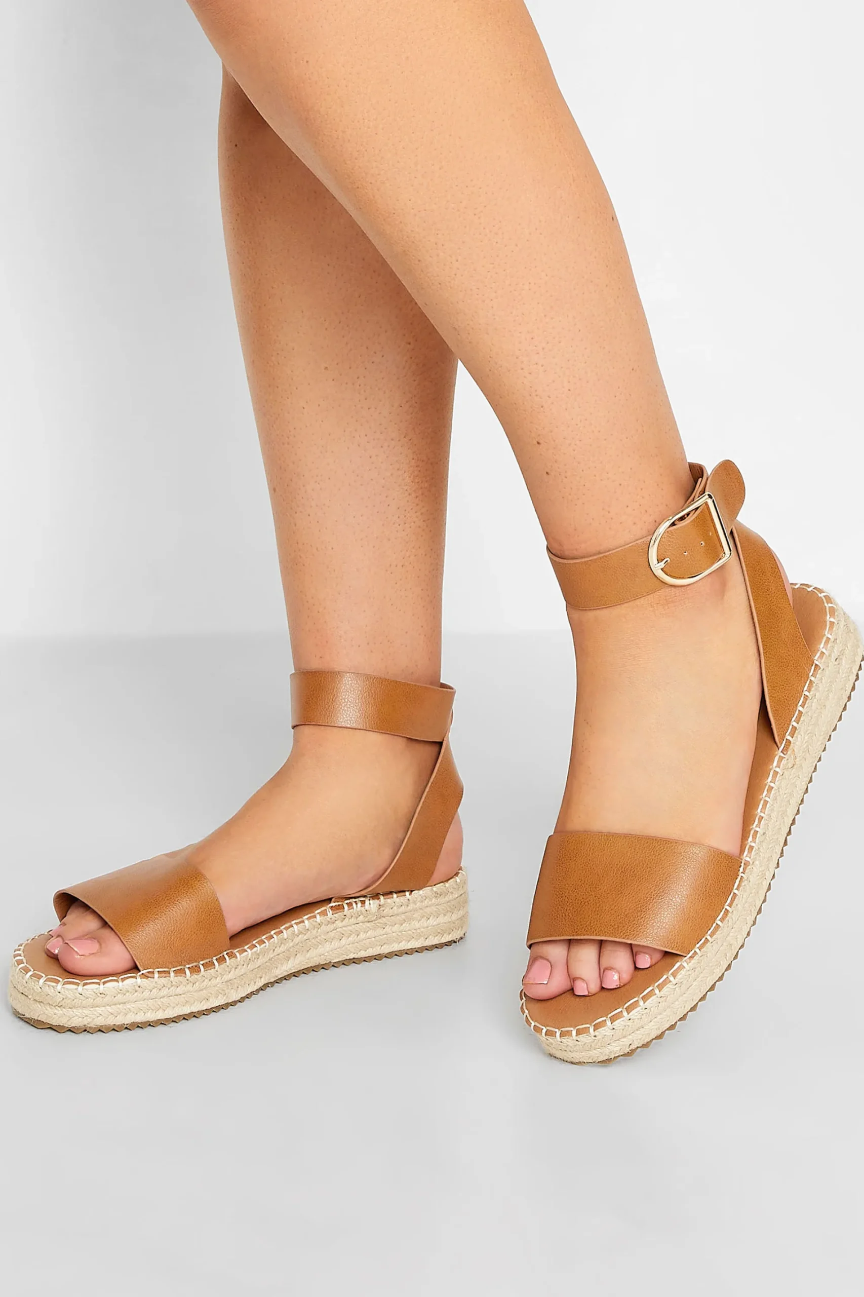 M&Co Yours Yours Brown Flatform Espadrilles In Wide E Fit & Extra Wide Eee Fit>Women Flat Shoes