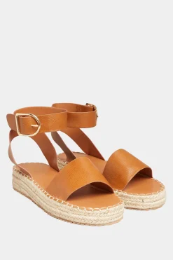 M&Co Yours Yours Brown Flatform Espadrilles In Wide E Fit & Extra Wide Eee Fit>Women Flat Shoes