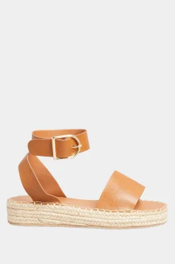 M&Co Yours Yours Brown Flatform Espadrilles In Wide E Fit & Extra Wide Eee Fit><noscript><img width=