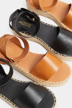 M&Co Yours Yours Brown Flatform Espadrilles In Wide E Fit & Extra Wide Eee Fit><noscript><img width=