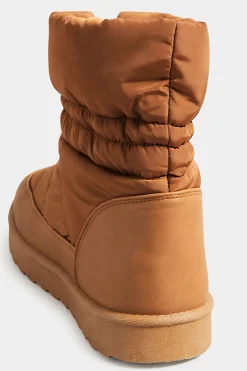 M&Co Yours Yours Brown Padded Snow Boots In Extra Wide Eee Fit><noscript><img width=
