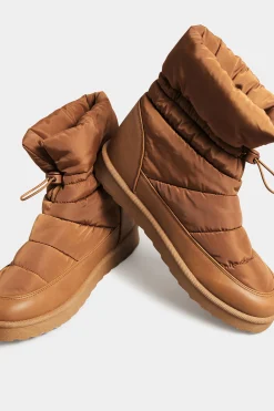M&Co Yours Yours Brown Padded Snow Boots In Extra Wide Eee Fit><noscript><img width=