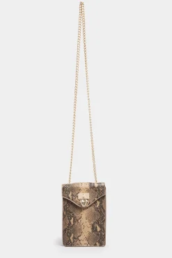 M&Co Yours Yours Brown Snake Print Heart Padlock Bag><noscript><img width=