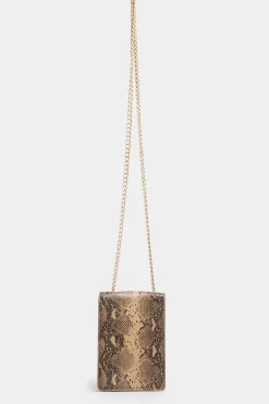 M&Co Yours Yours Brown Snake Print Heart Padlock Bag><noscript><img width=