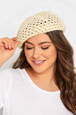 M&Co Yours Yours Cream Straw Beret>Women Hats