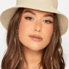 M&Co Yours Yours Cream Straw Bucket Hat>Women Hats