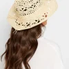 M&Co Yours Yours Cream Straw Cut Out Cowboy Hat>Women Hats