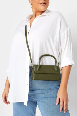 M&Co Yours Yours Dark Green Top Handle Crossbody Bag>Women Bags