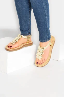 M&Co Yours Yours Gold Diamante Butterfly Sandals In Extra Wide Eee Fit>Women Flat Shoes