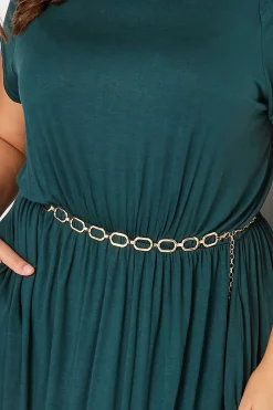 M&Co Yours Yours Gold Metal Chain Belt>Women Belts