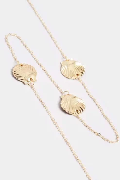 M&Co Yours Yours Gold Shell Sunglasses Chain><noscript><img width=
