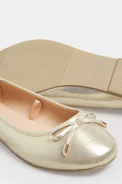M&Co Yours Yours Gold Shimmer Ballet Pump In Wide E Fit & Extra Wide Eee Fit><noscript><img width=