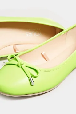 M&Co Yours Yours Green Ballerina Pumps In Wide E Fit & Extra Wide Eee Fit><noscript><img width=
