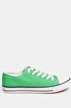 M&Co Yours Yours Green Canvas Low Trainers In Wide E Fit><noscript><img width=