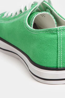 M&Co Yours Yours Green Canvas Low Trainers In Wide E Fit><noscript><img width=