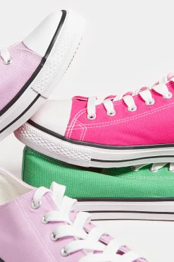 M&Co Yours Yours Green Canvas Low Trainers In Wide E Fit><noscript><img width=