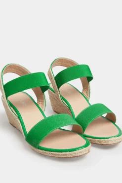 M&Co Yours Yours Green Espadrille Wedges In Wide E Fit & Extra Wide Eee Fit>Women Sandals
