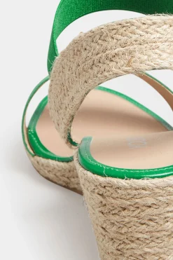 M&Co Yours Yours Green Espadrille Wedges In Wide E Fit & Extra Wide Eee Fit><noscript><img width=