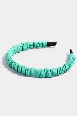 M&Co Yours Yours Green Skinny Ruched Headband>Women Hair Accessories