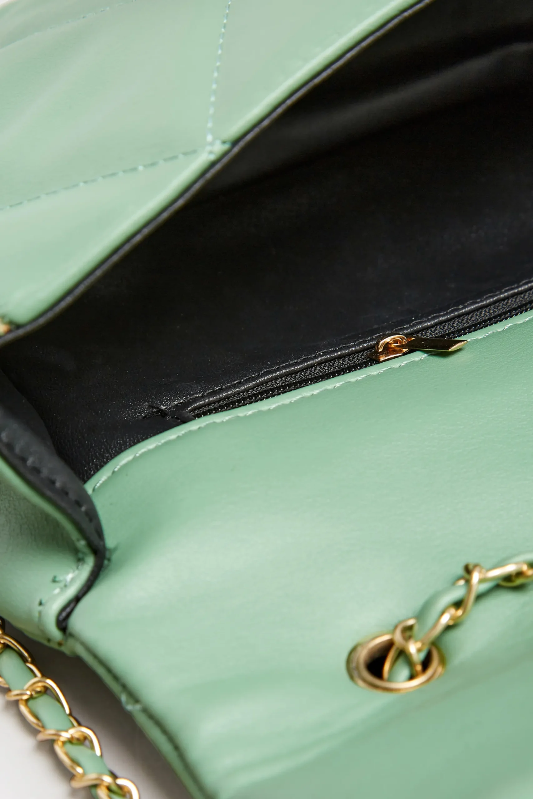 M&Co Yours Yours Green Studded Quilted Chain Bag>Women Bags