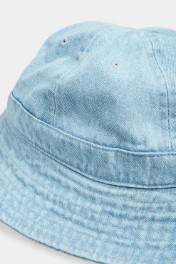 M&Co Yours Yours Light Blue Denim Look Bucket Hat>Women Hats