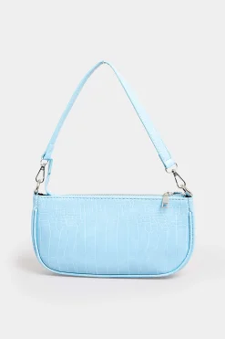 M&Co Yours Yours Light Blue Faux Croc Shoulder Bag>Women Bags