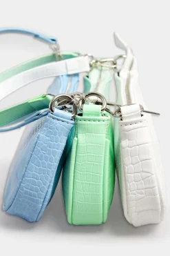 M&Co Yours Yours Light Blue Faux Croc Shoulder Bag><noscript><img width=