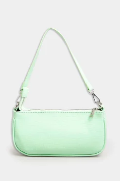 M&Co Yours Yours Light Green Faux Croc Shoulder Bag><noscript><img width=