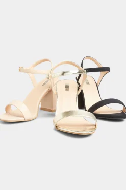M&Co Yours Yours Limited Collection Gold Block Heeled Sandal In Wide E Fit & Extra Wide Eee Fit><noscript><img width=