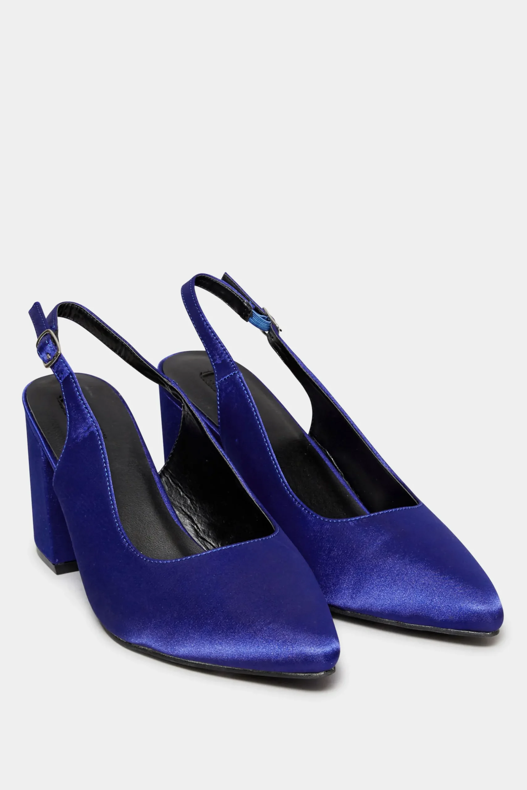 M&Co Yours Yours Limited Collection Cobalt Blue Pointed Block Heel Court Shoes In Wide E Fit & Extra Wide Eee Fit>Women Heels