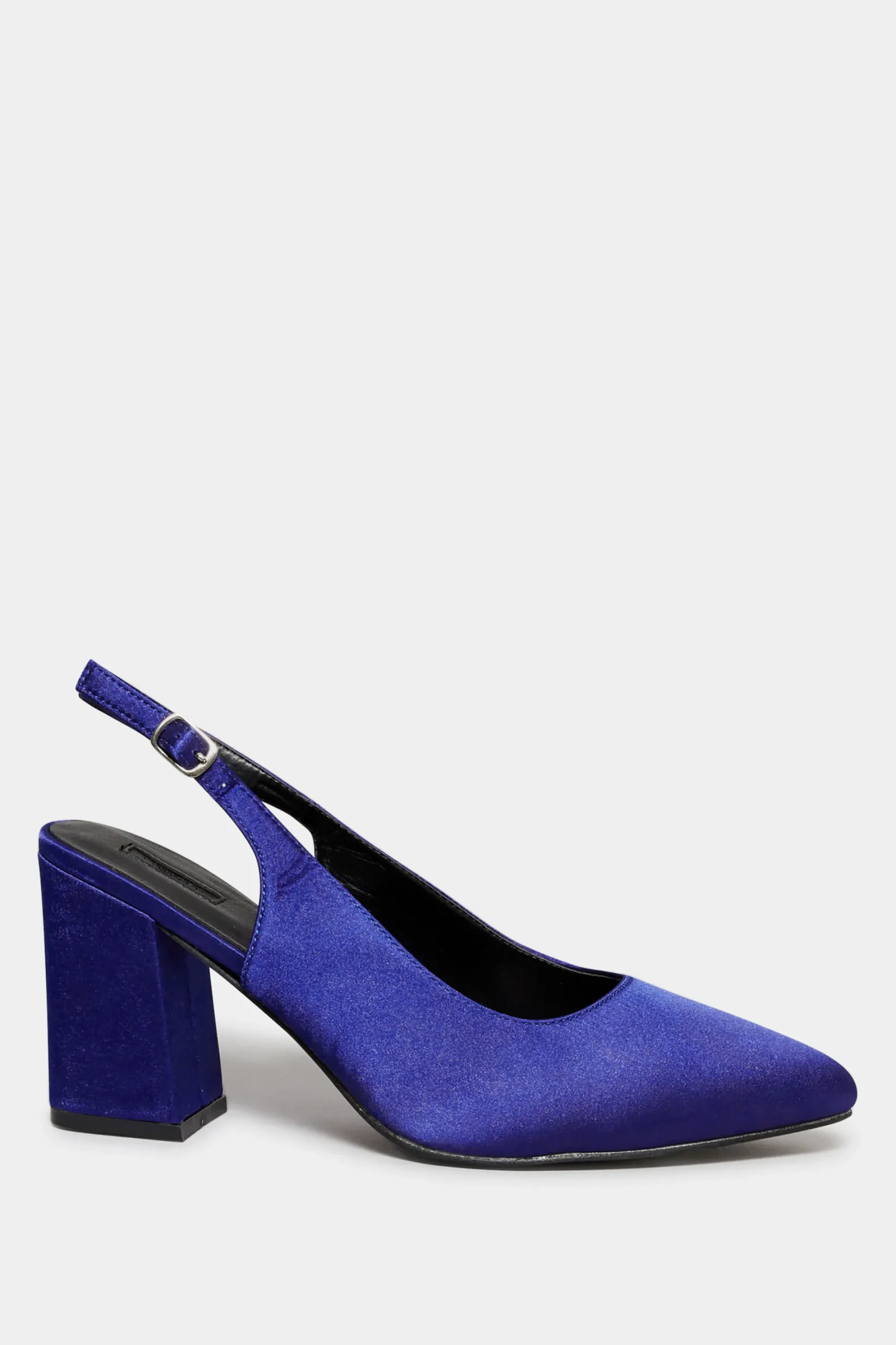 M&Co Yours Yours Limited Collection Cobalt Blue Pointed Block Heel Court Shoes In Wide E Fit & Extra Wide Eee Fit>Women Heels